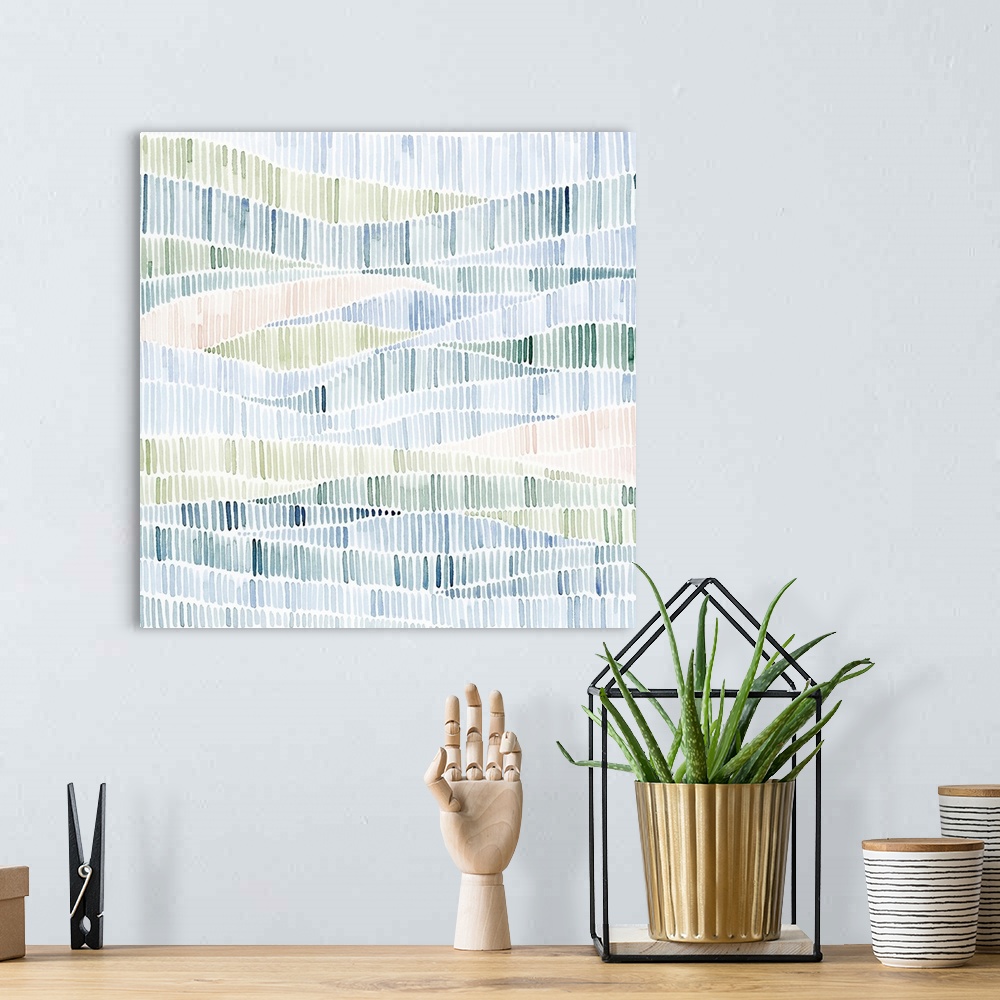 A bohemian room featuring Fragmented Marsh I