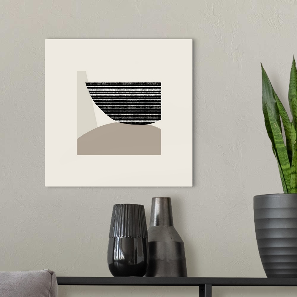 A modern room featuring Fragmented Shapes II