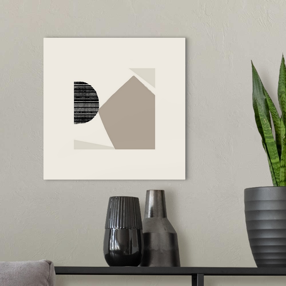 A modern room featuring Fragmented Shapes III