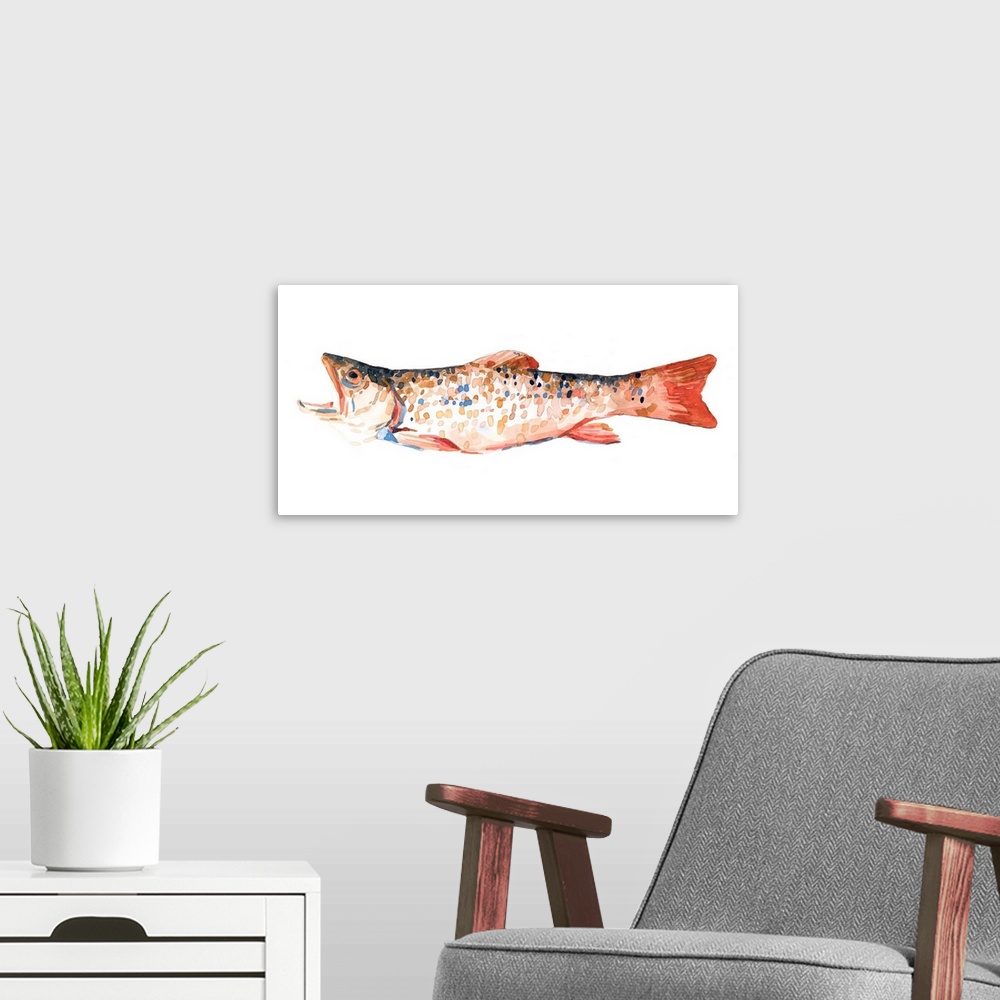 A modern room featuring Freckled Trout I