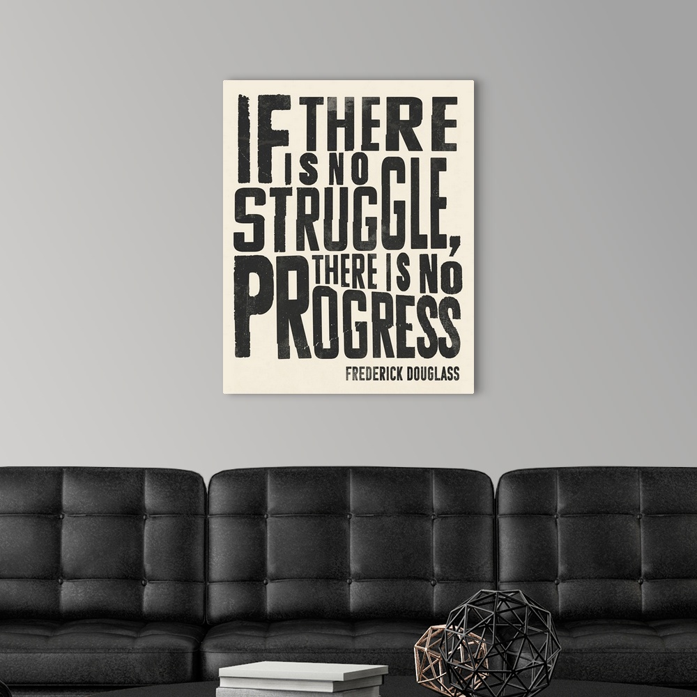 A modern room featuring Frederick Douglass Quote I