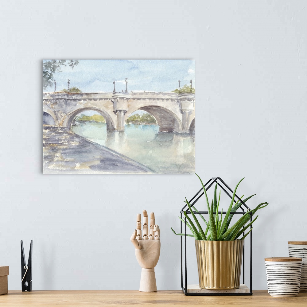 A bohemian room featuring French Bridge Study II