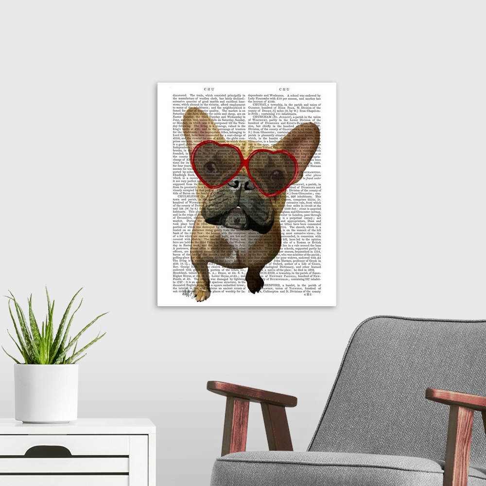 A modern room featuring French Bulldog and Heart Glasses
