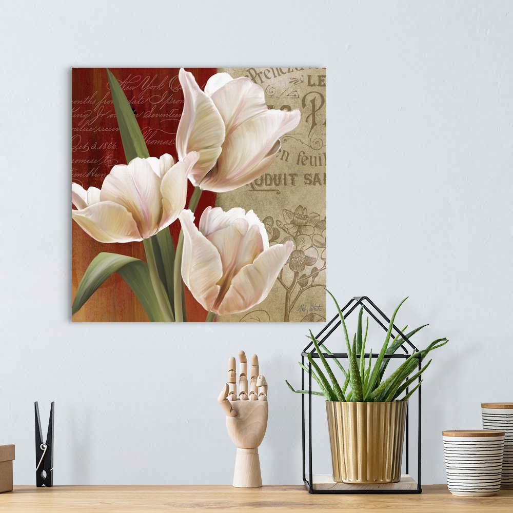 A bohemian room featuring French Tulip Collage II