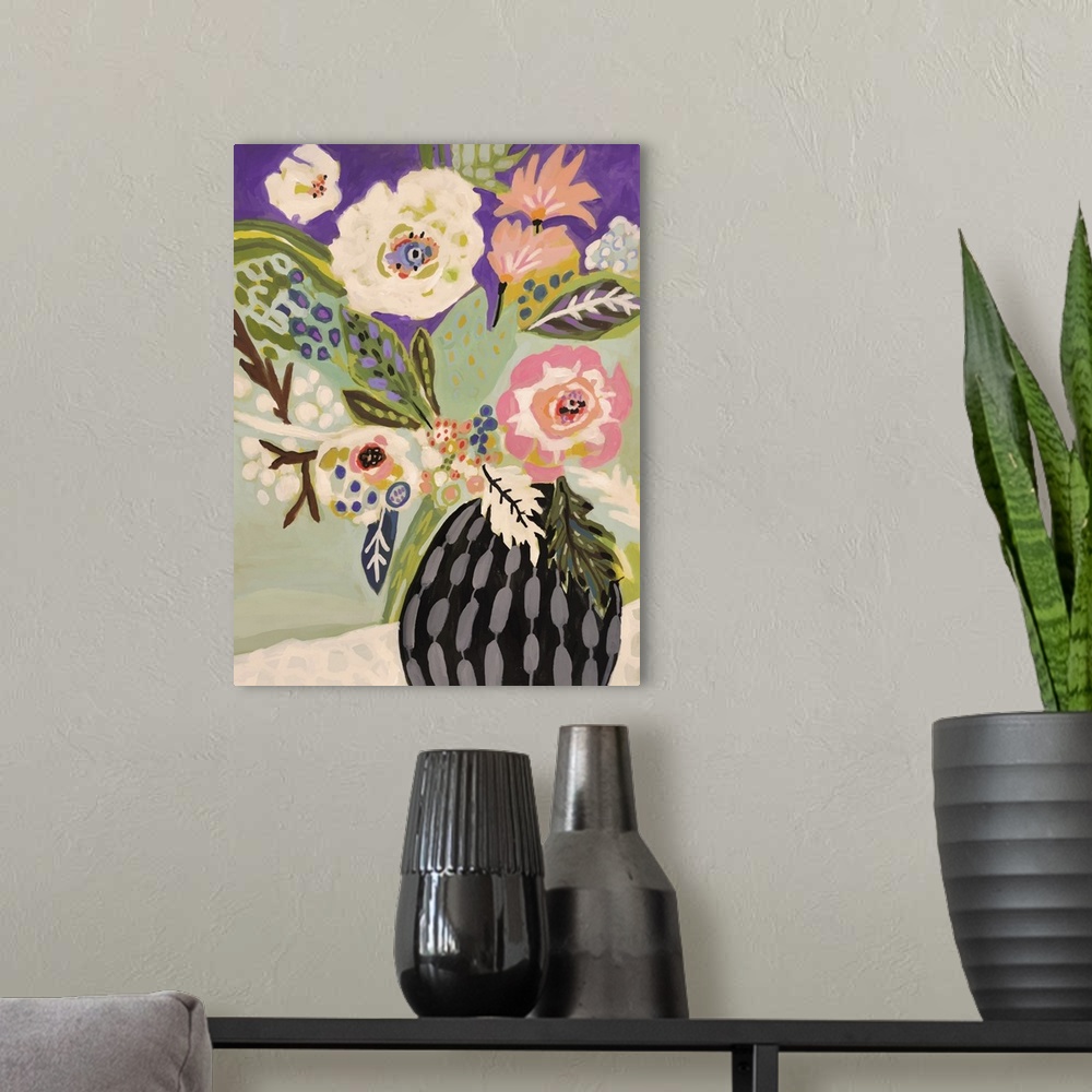 A modern room featuring Fresh Flowers in Vase I
