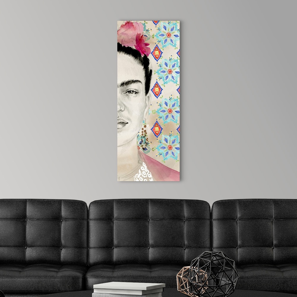 A modern room featuring Frida Diptych I