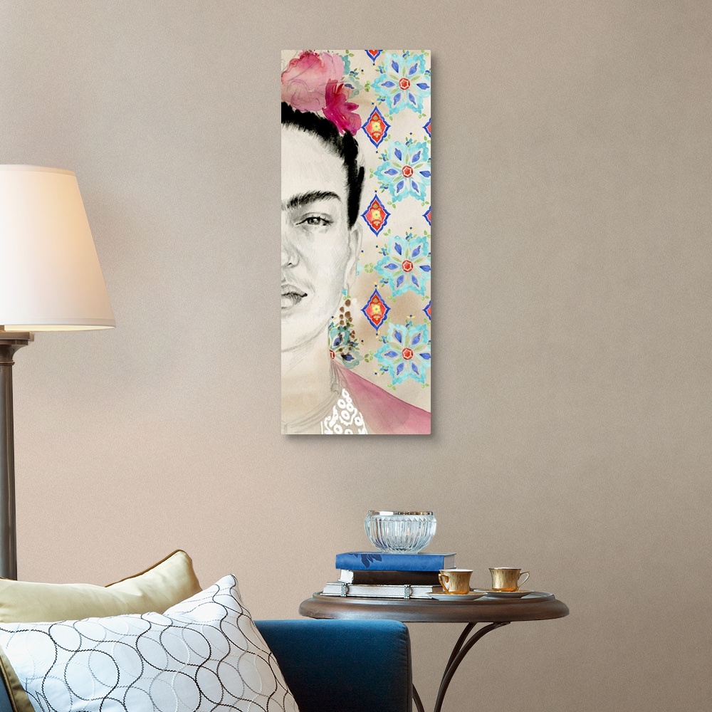 A traditional room featuring Frida Diptych I