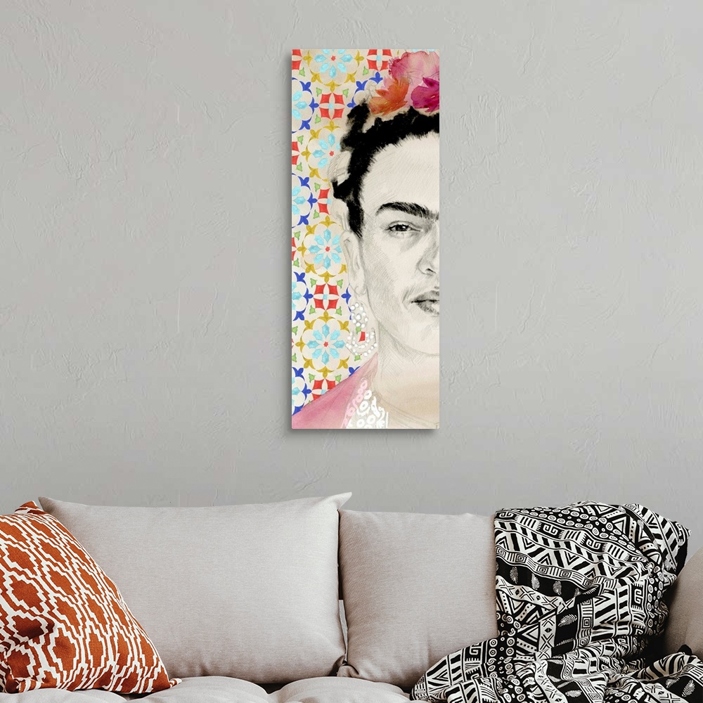 A bohemian room featuring Frida Diptych II