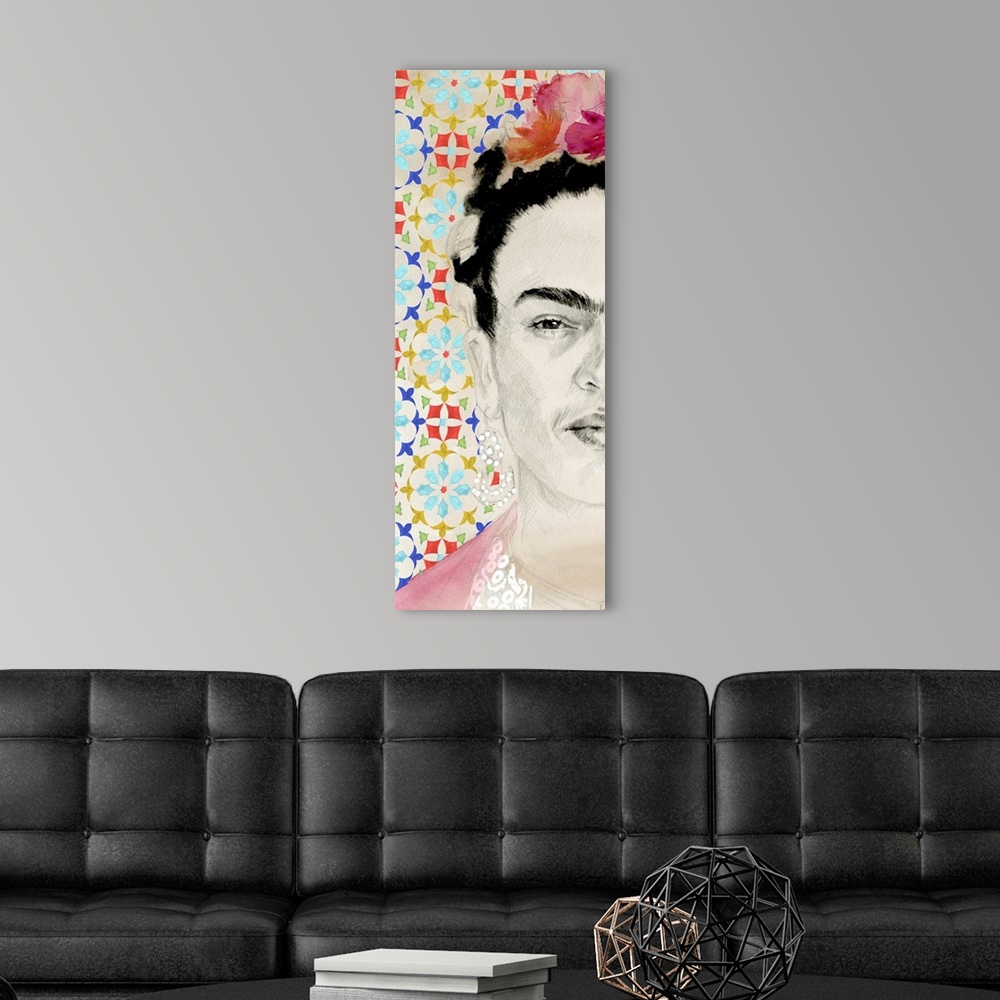 A modern room featuring Frida Diptych II