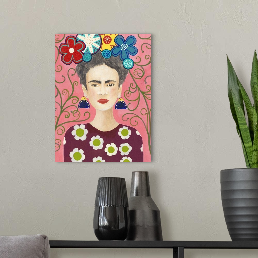 A modern room featuring Frida Floral I