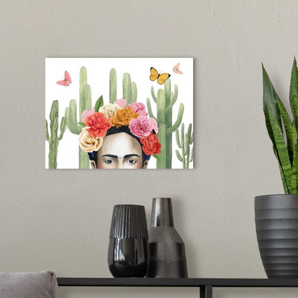 A modern room featuring Frida's Flowers Collection A