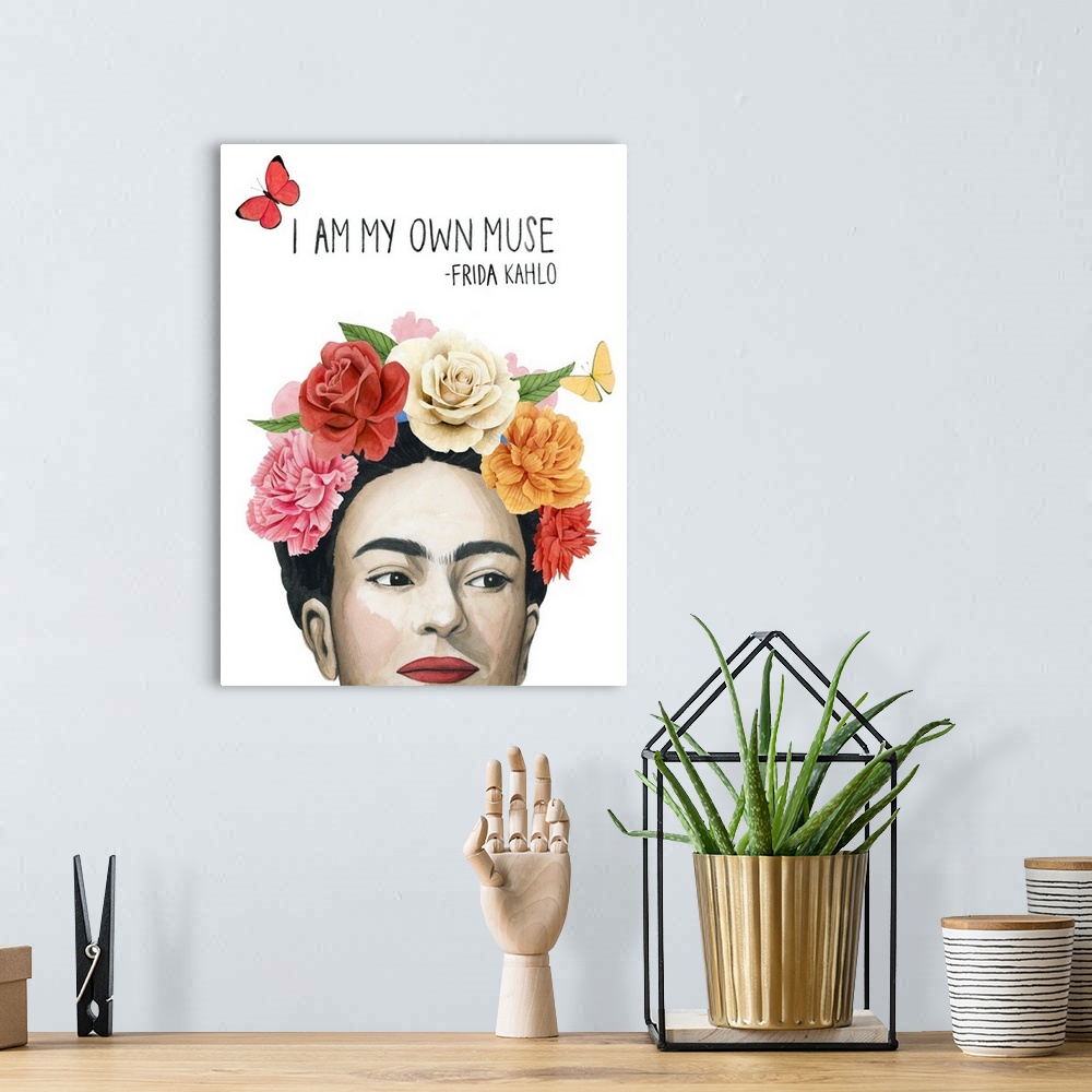 A bohemian room featuring Frida's Flowers I