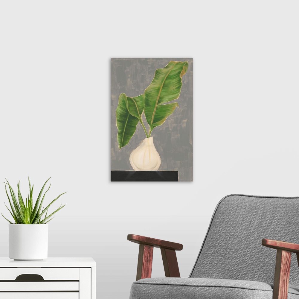 A modern room featuring Frond In Vase III