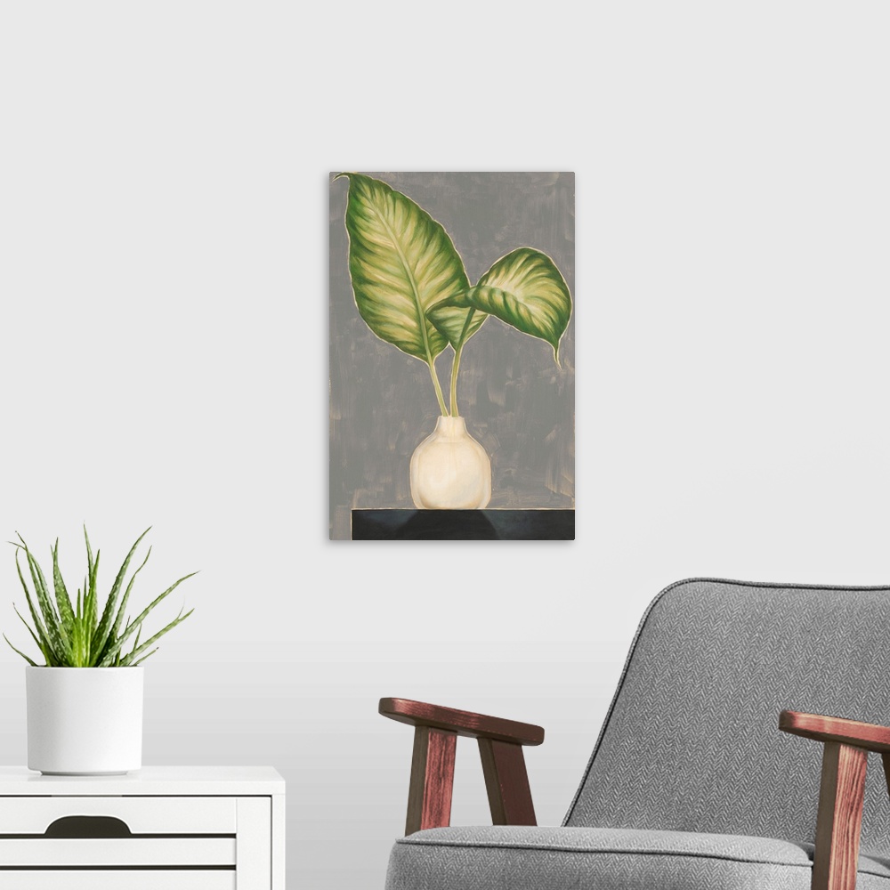 A modern room featuring Frond In Vase IV