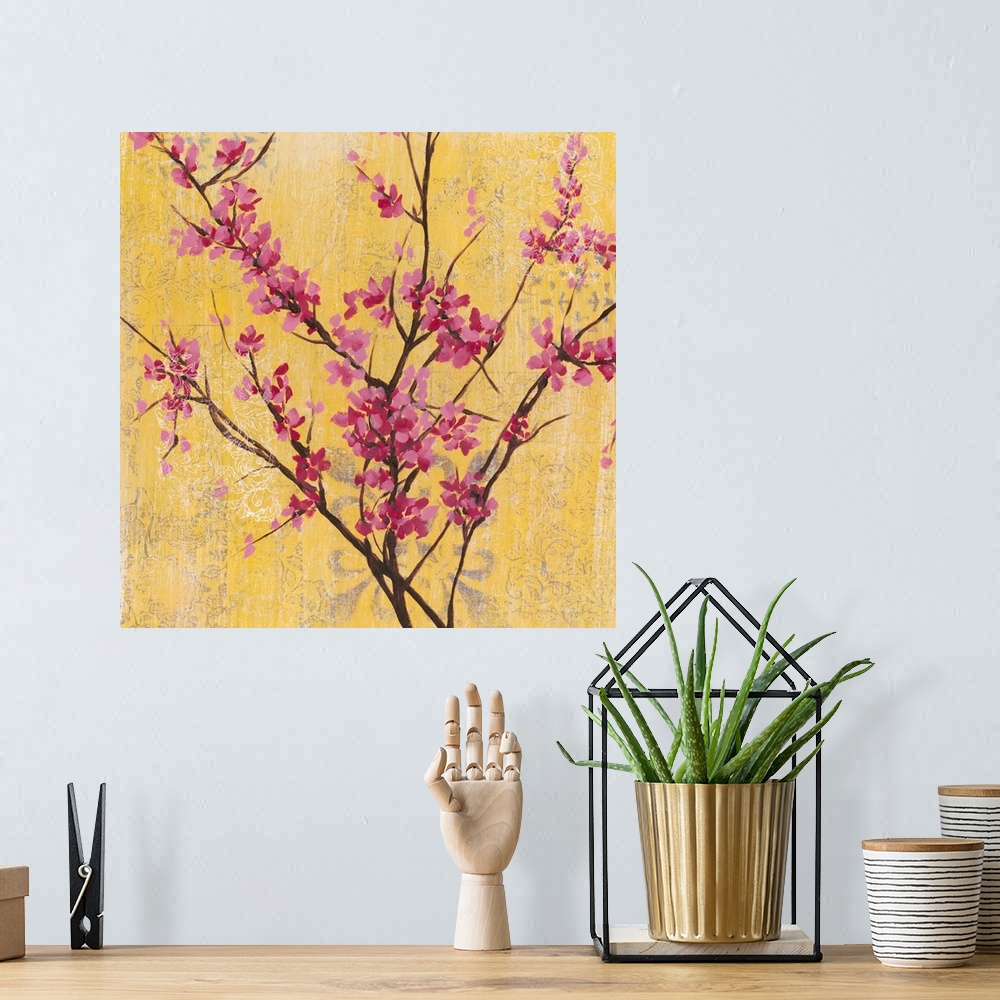 A bohemian room featuring Fuchsia Blossoms I