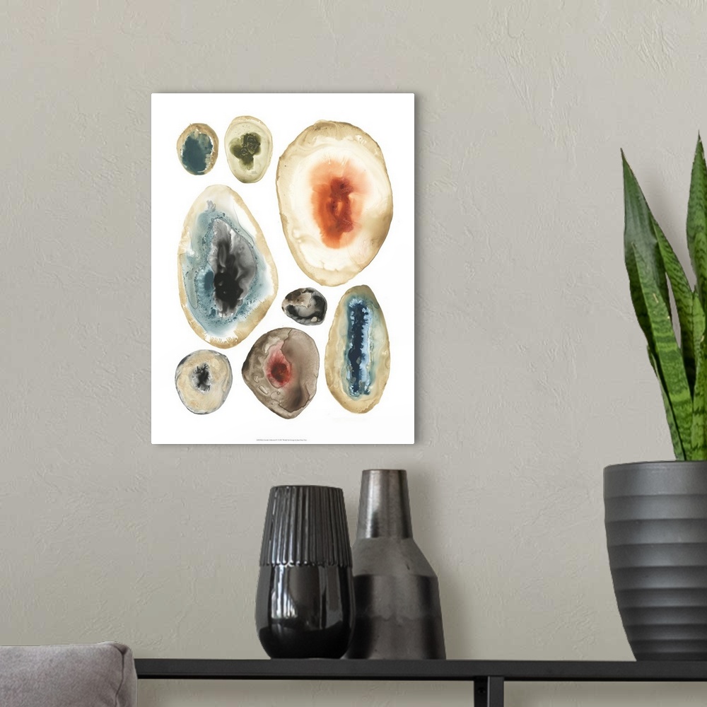 A modern room featuring Geode Collection IV