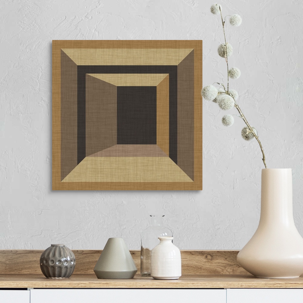 A farmhouse room featuring Geometric Perspective VII