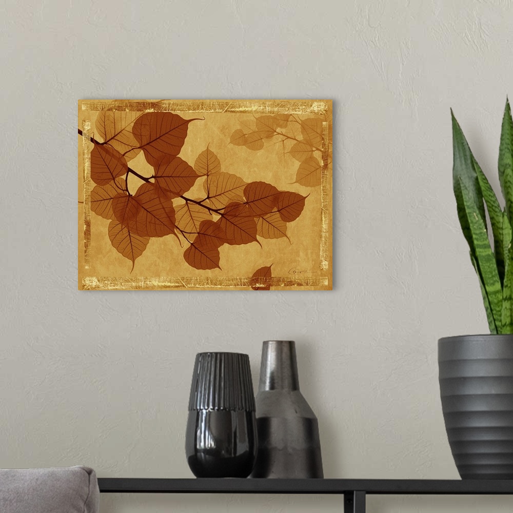 A modern room featuring Ghost Leaves I