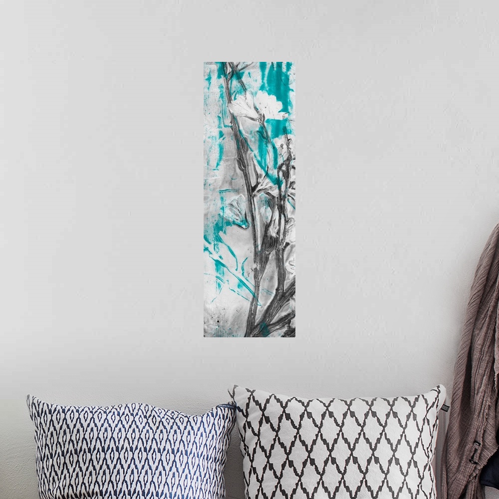 A bohemian room featuring Ghost Print Floral I