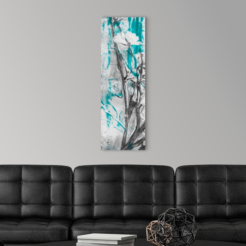 A modern room featuring Ghost Print Floral I