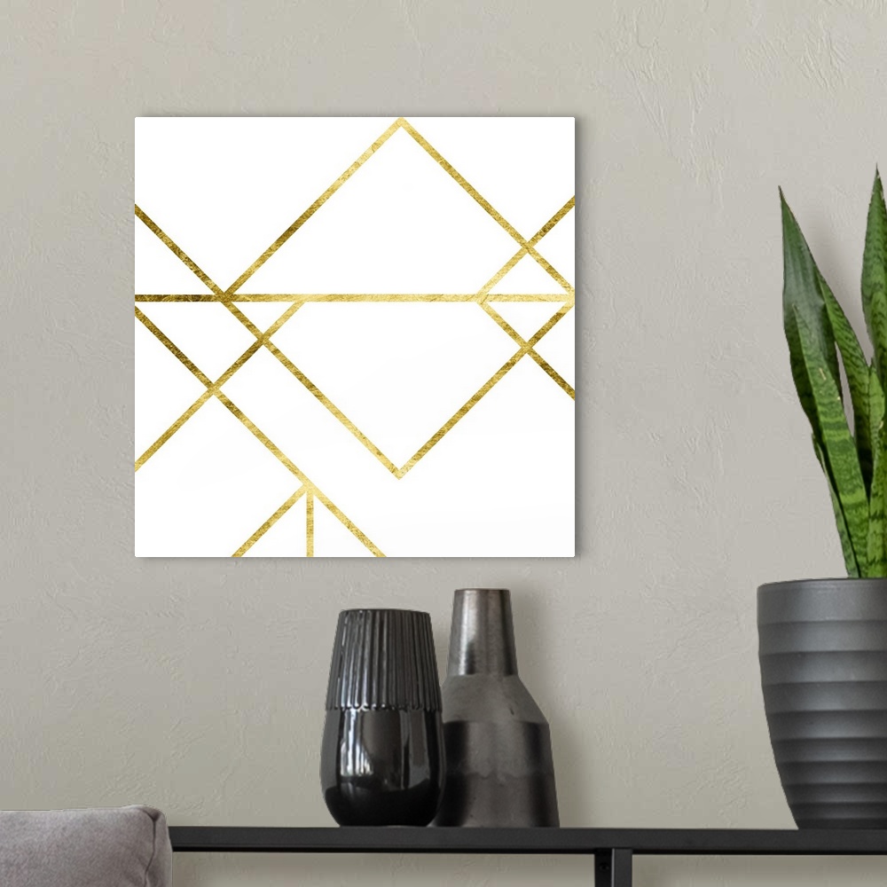 A modern room featuring Gilded Angle II