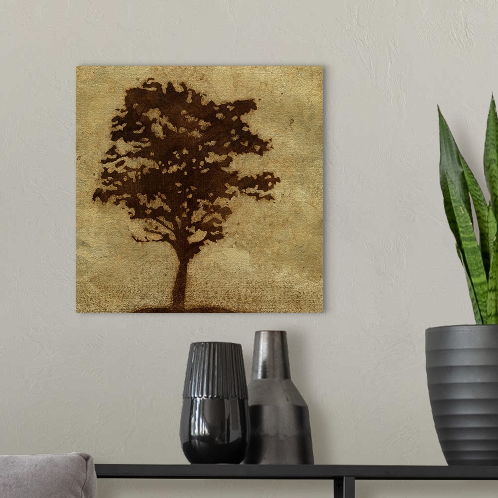 A modern room featuring Gilded Tree I
