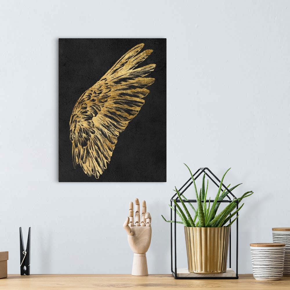 A bohemian room featuring Gilded Wing II