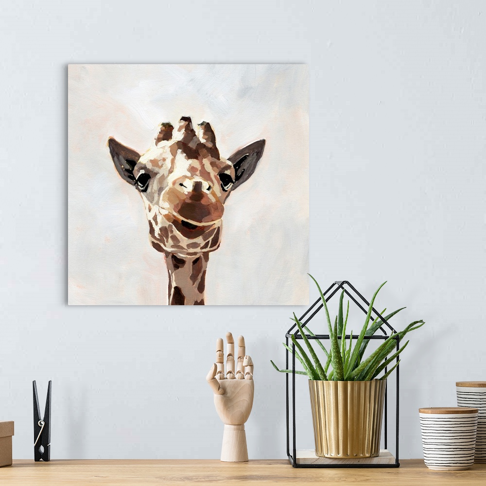 A bohemian room featuring Giraffe's Gaze I