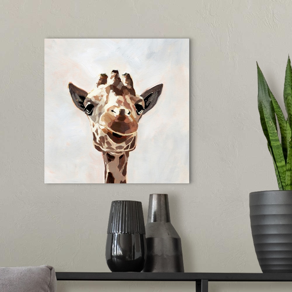 A modern room featuring Giraffe's Gaze I