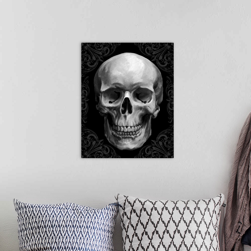A bohemian room featuring Glam Skull