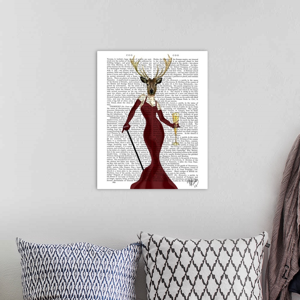 A bohemian room featuring Glamour Deer in Marsala