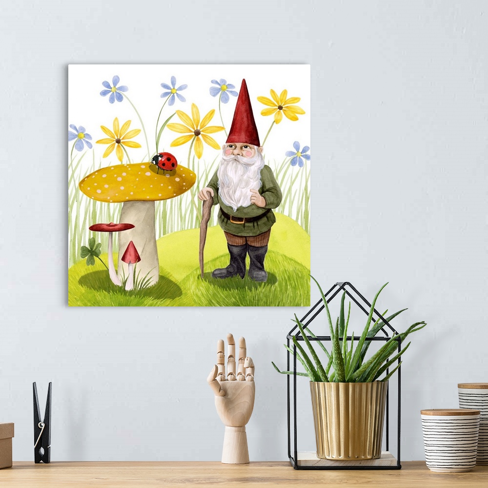 A bohemian room featuring Gnome Neighbors IV
