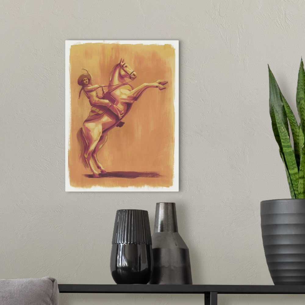 A modern room featuring Gold Dust Woman I