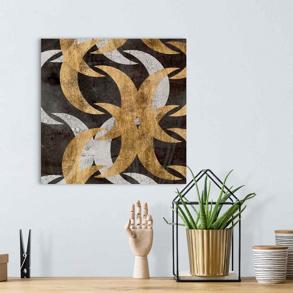 A bohemian room featuring Golden Wave I