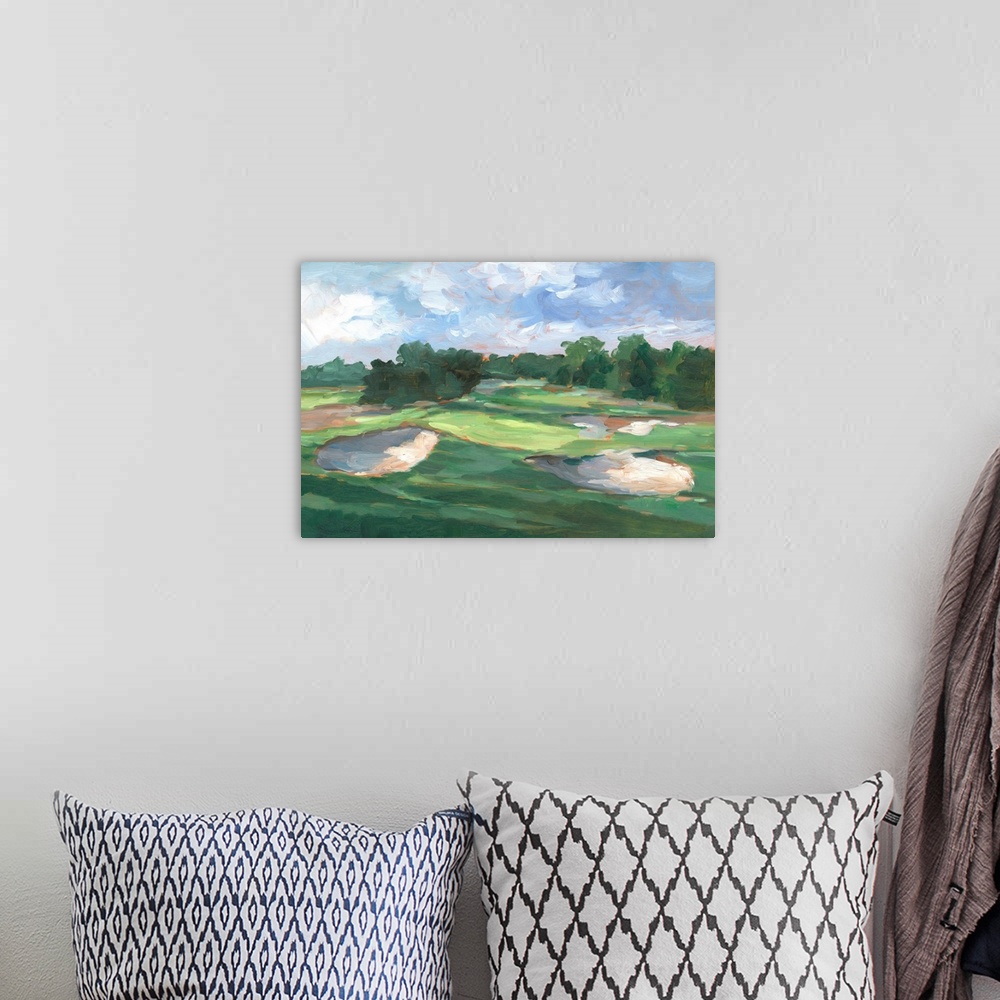 A bohemian room featuring Golf Course Study III