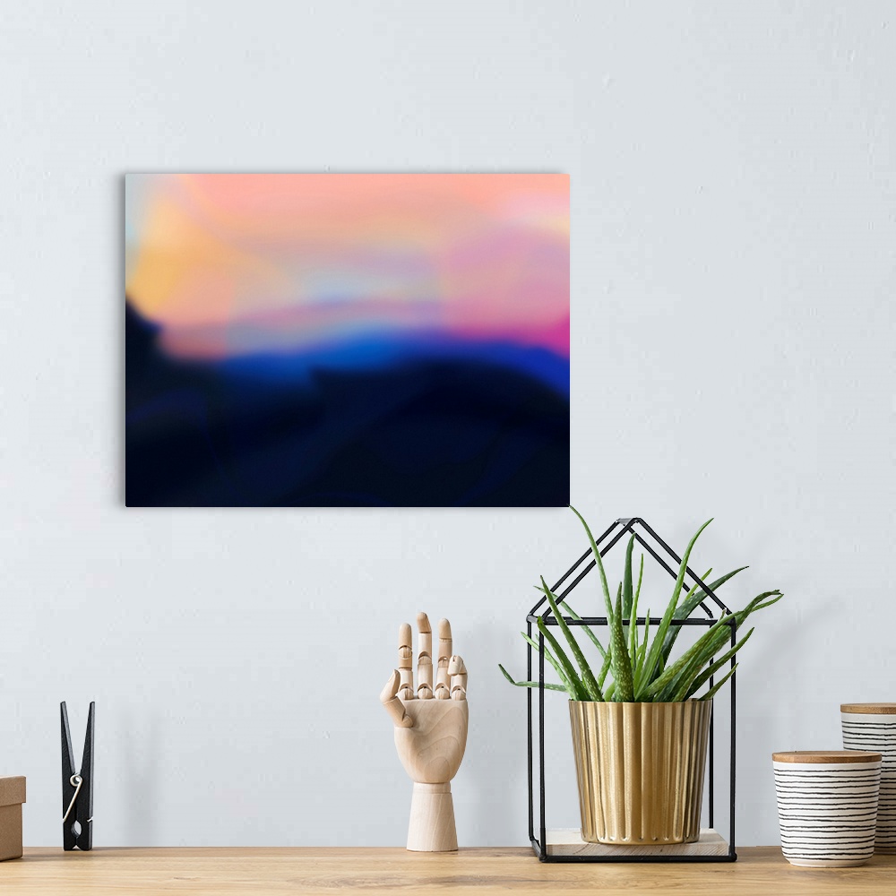 A bohemian room featuring Gradient Sunset I