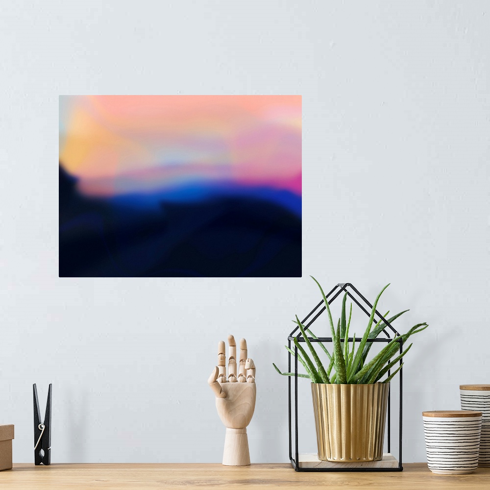 A bohemian room featuring Gradient Sunset I