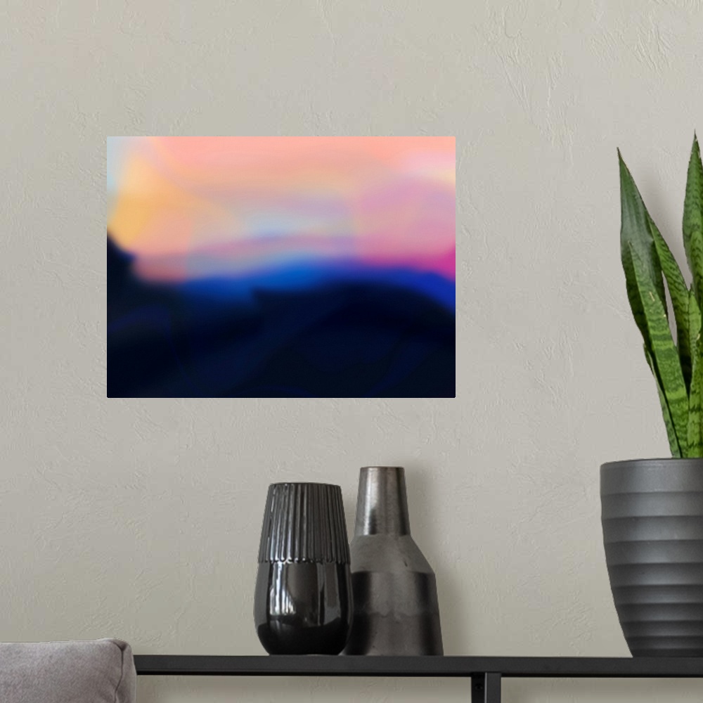 A modern room featuring Gradient Sunset I