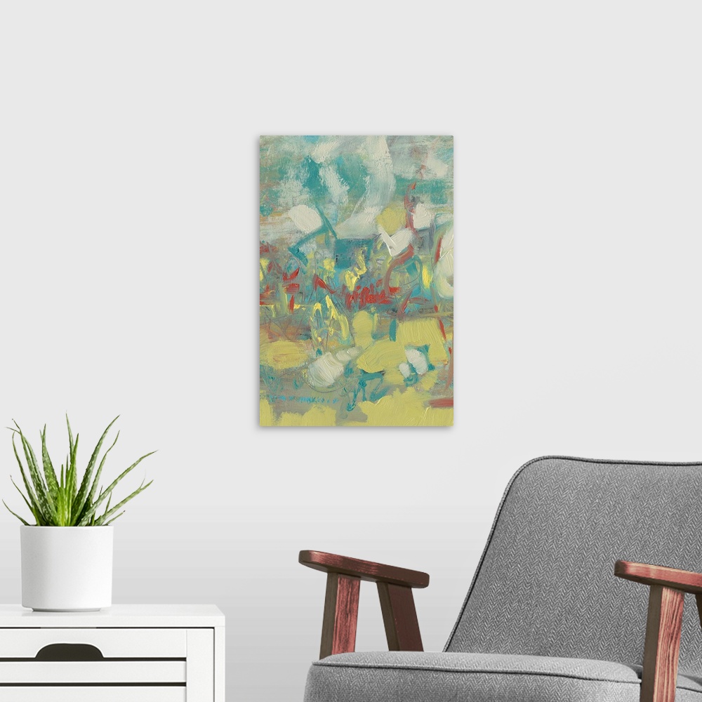 A modern room featuring Graffiti Abstract I