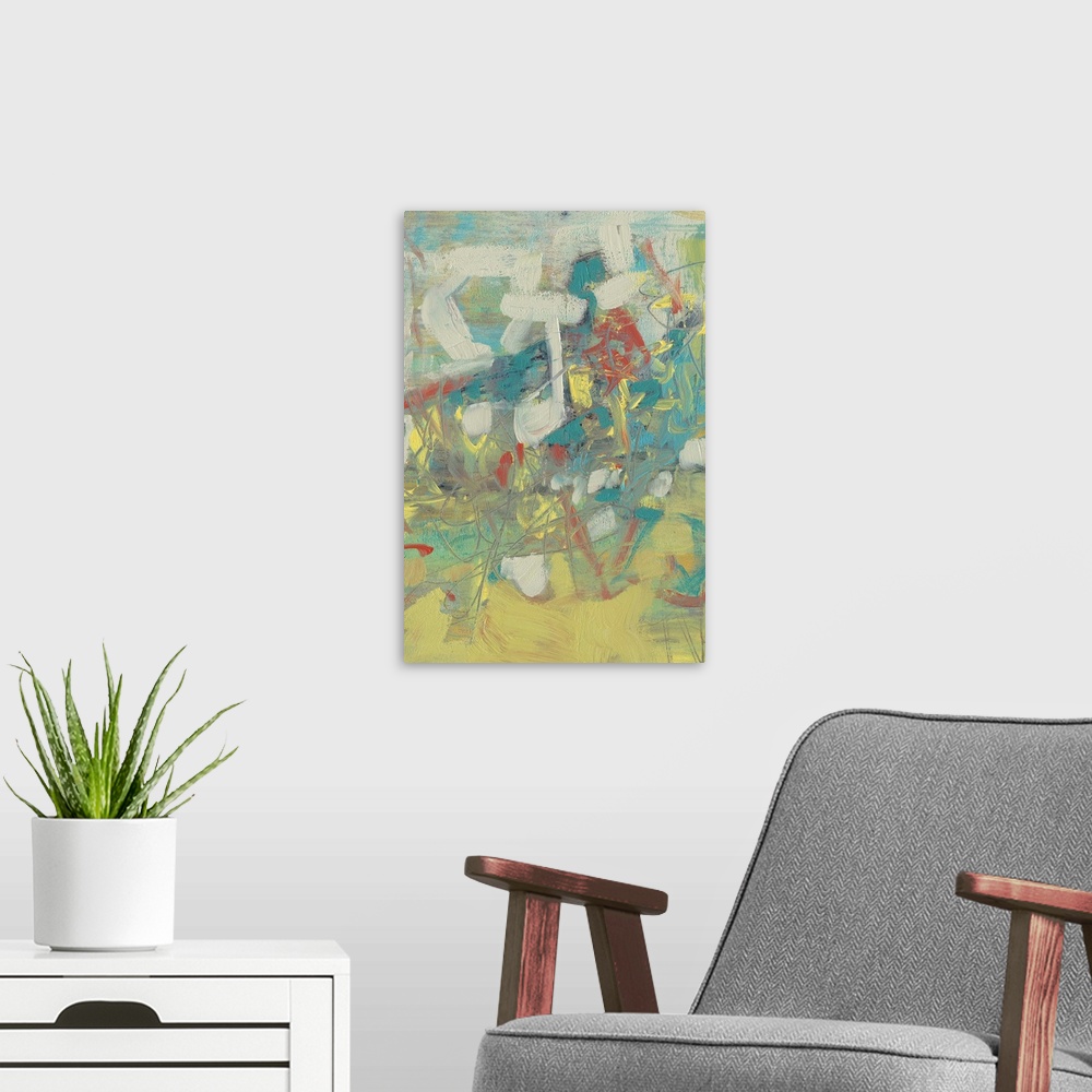 A modern room featuring Graffiti Abstract II