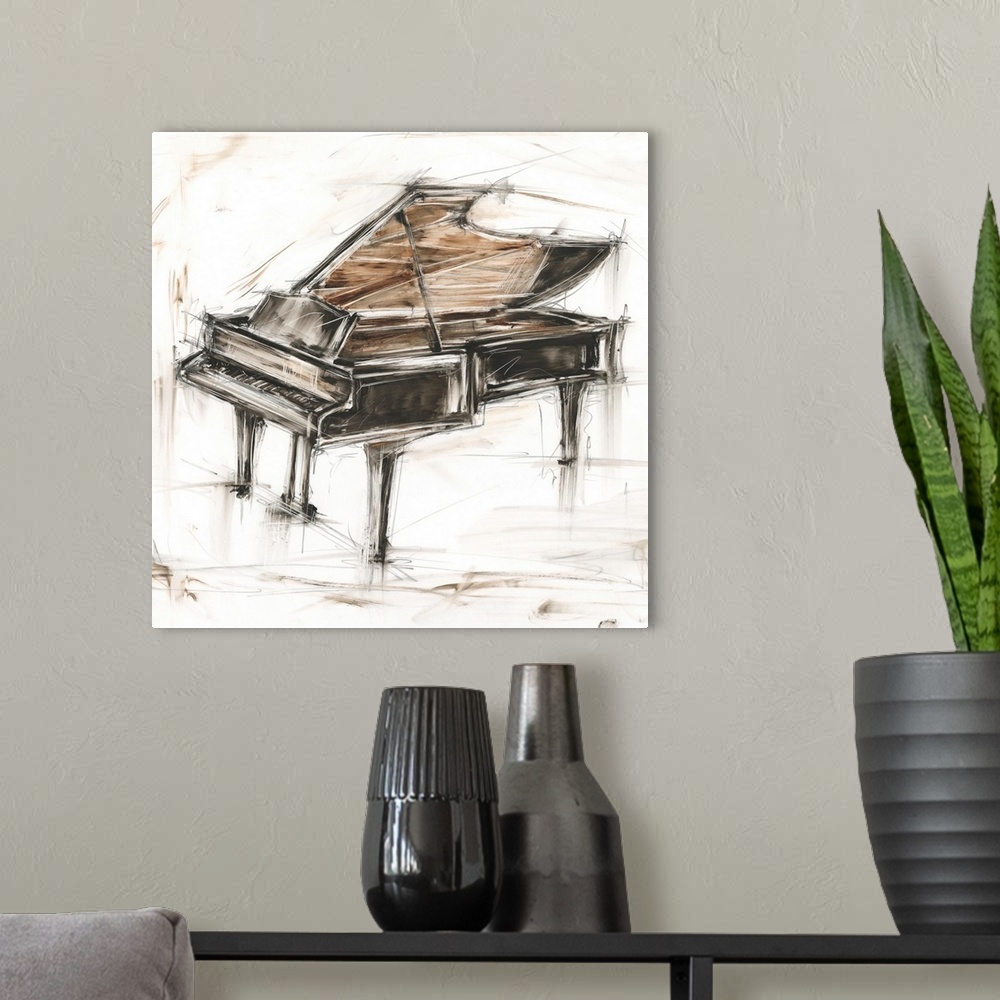 A modern room featuring Grand Piano Study