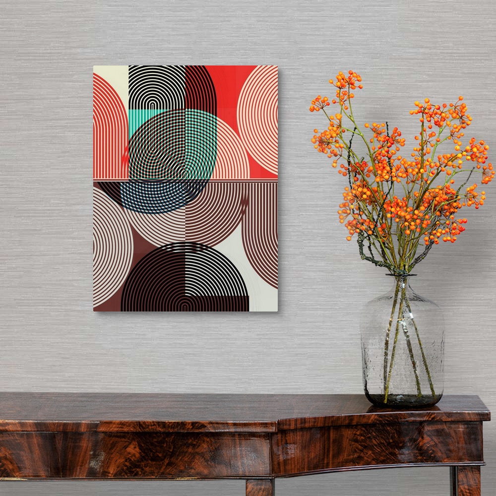 A traditional room featuring Graphic Colorful Shapes II