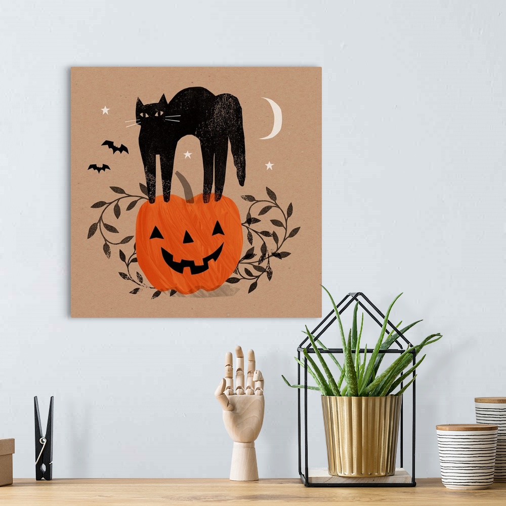 A bohemian room featuring Graphic Halloween I