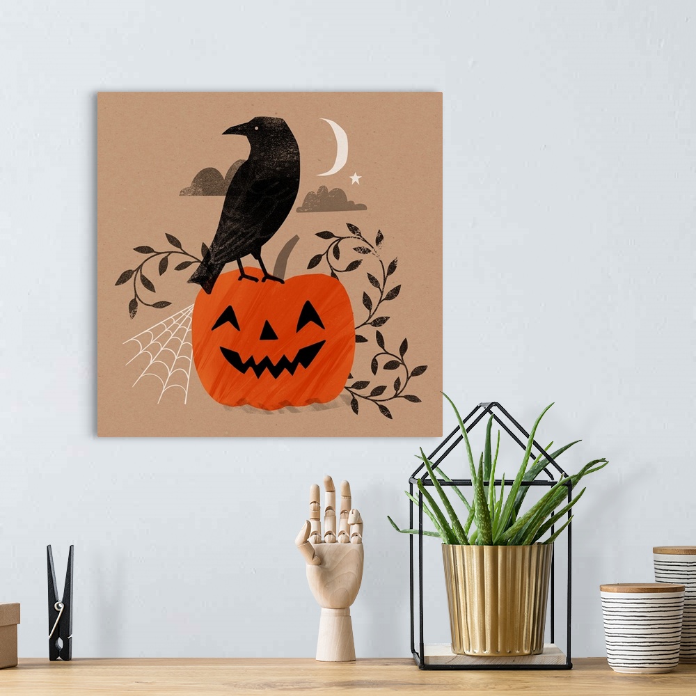 A bohemian room featuring Graphic Halloween II