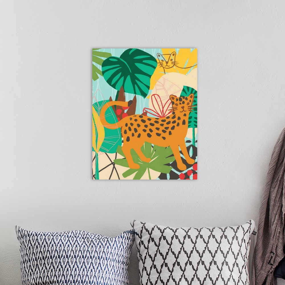 A bohemian room featuring Graphic Jungle IV