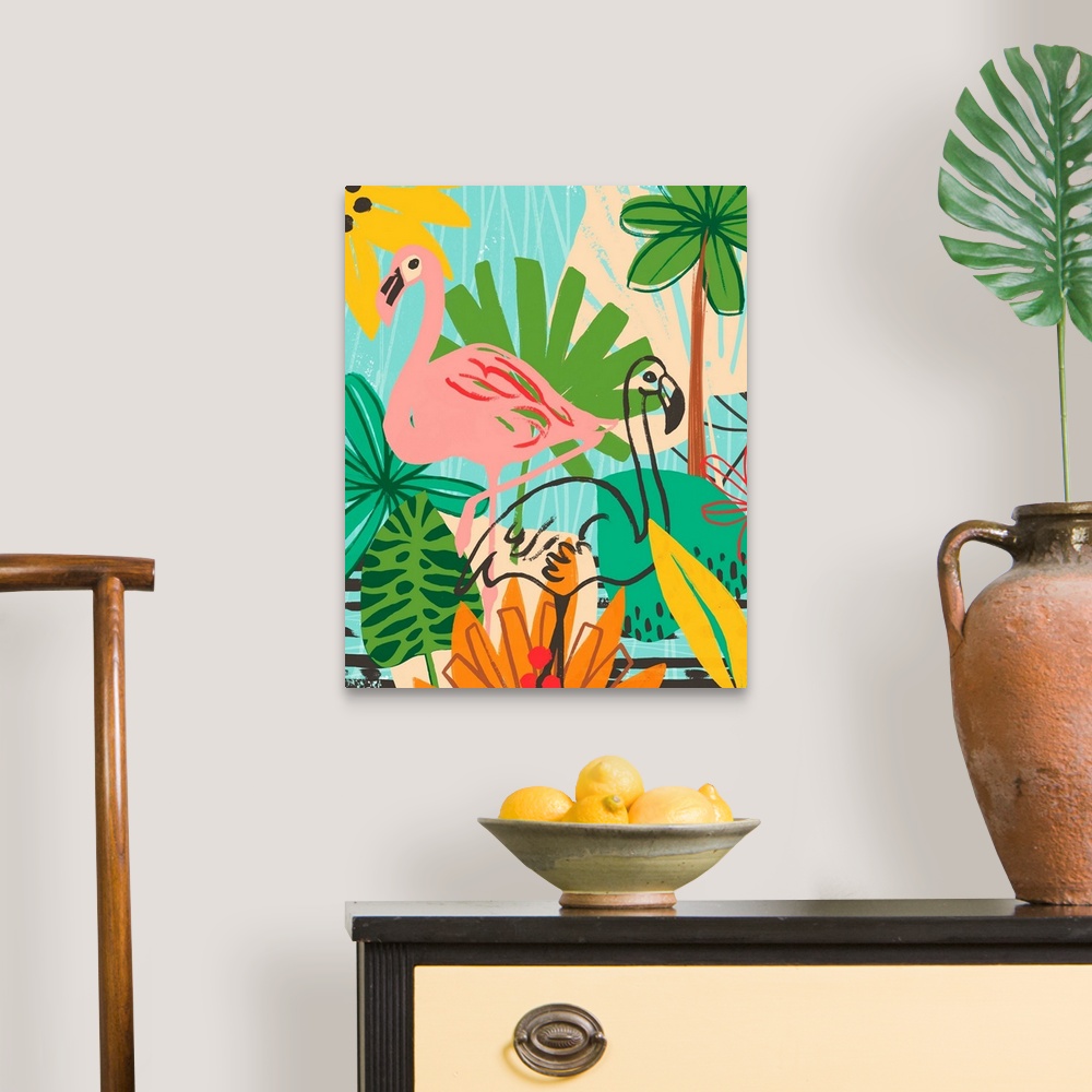 A traditional room featuring Graphic Jungle VI