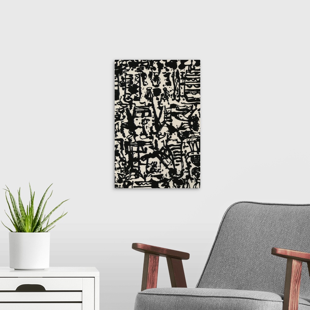 A modern room featuring Graphic Mod Abstract I