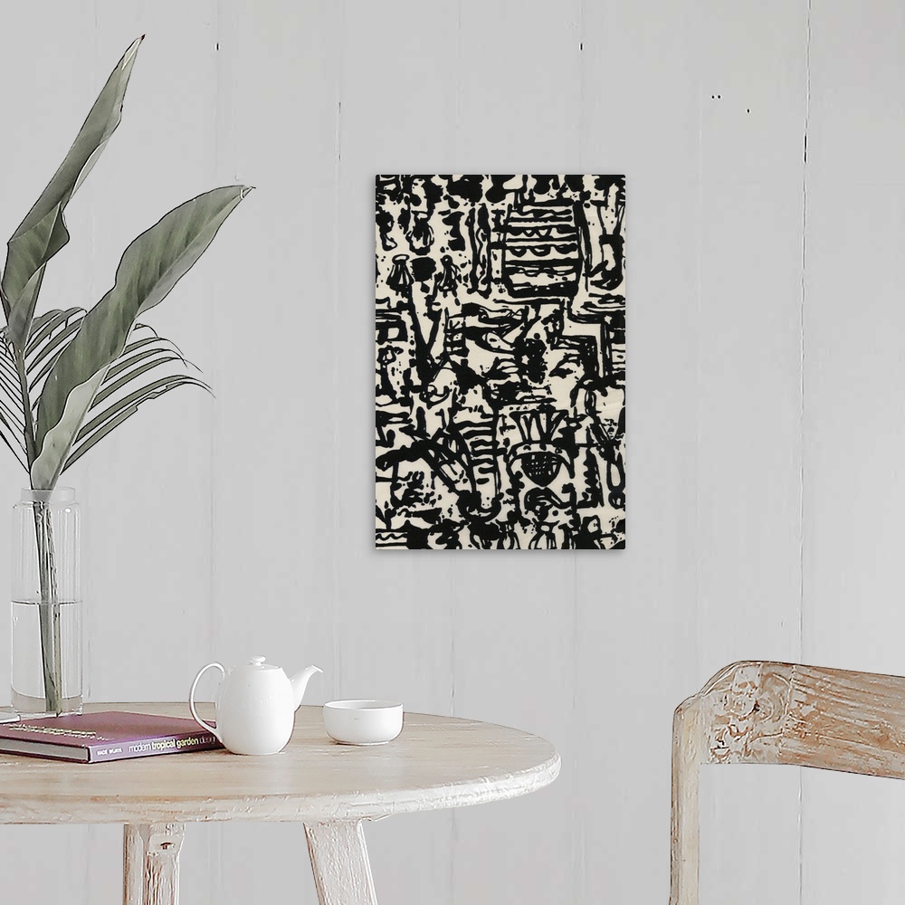 A farmhouse room featuring Graphic Mod Abstract II