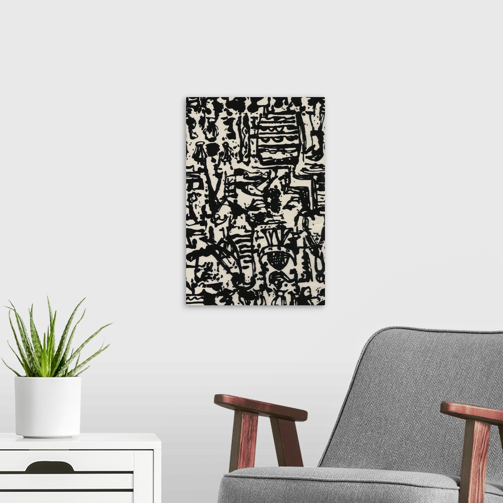 A modern room featuring Graphic Mod Abstract II