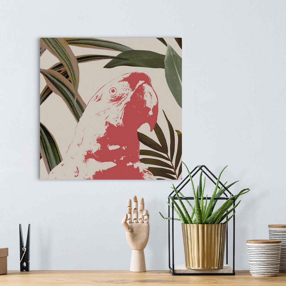 A bohemian room featuring Graphic Tropical Bird IV